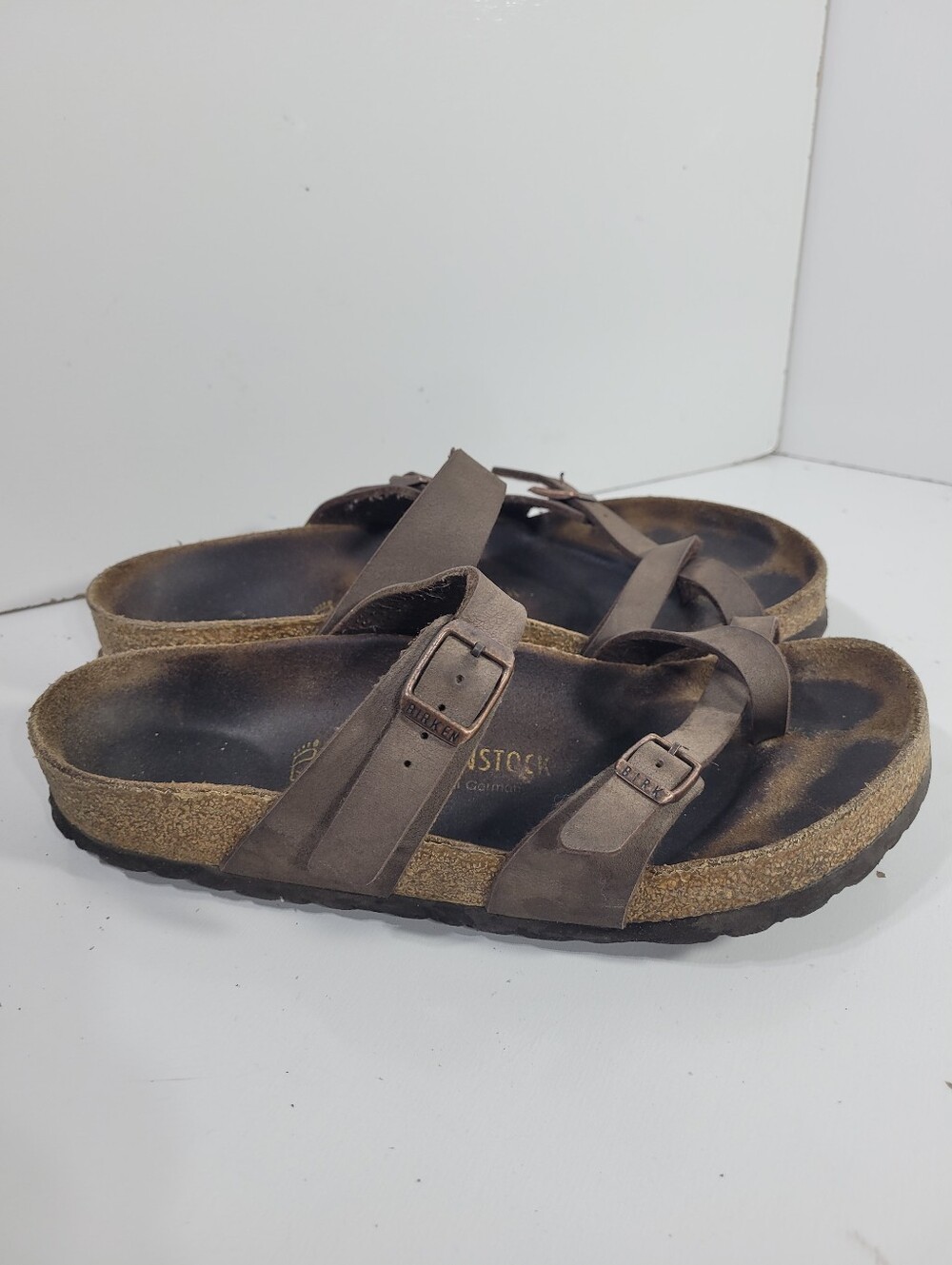 Birkenstock Mayari Mocha Brown Strappy Sandals Womens Size 39 US 8-8.5 Narrow